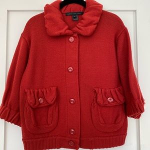 Marc Jacobs Red Knit Wool Sweater, Size M
